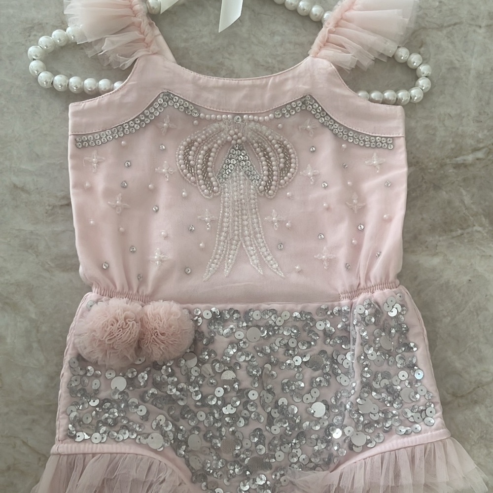 Tutu Du Monde Pink Sequin Bodysuit